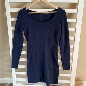 Sutherland Blue Long Sleeve Pencil Dress Size Small